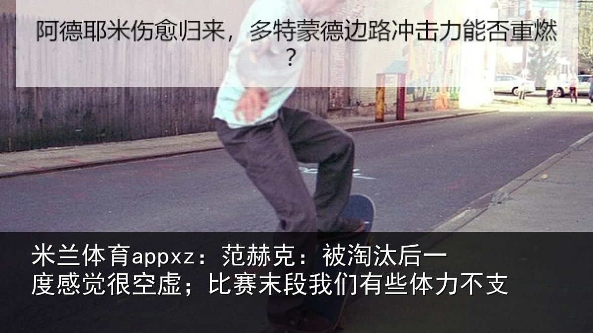 米兰体育appxz：范赫克：被淘汰后一度感觉很空虚；比赛末段我们有些体力不支